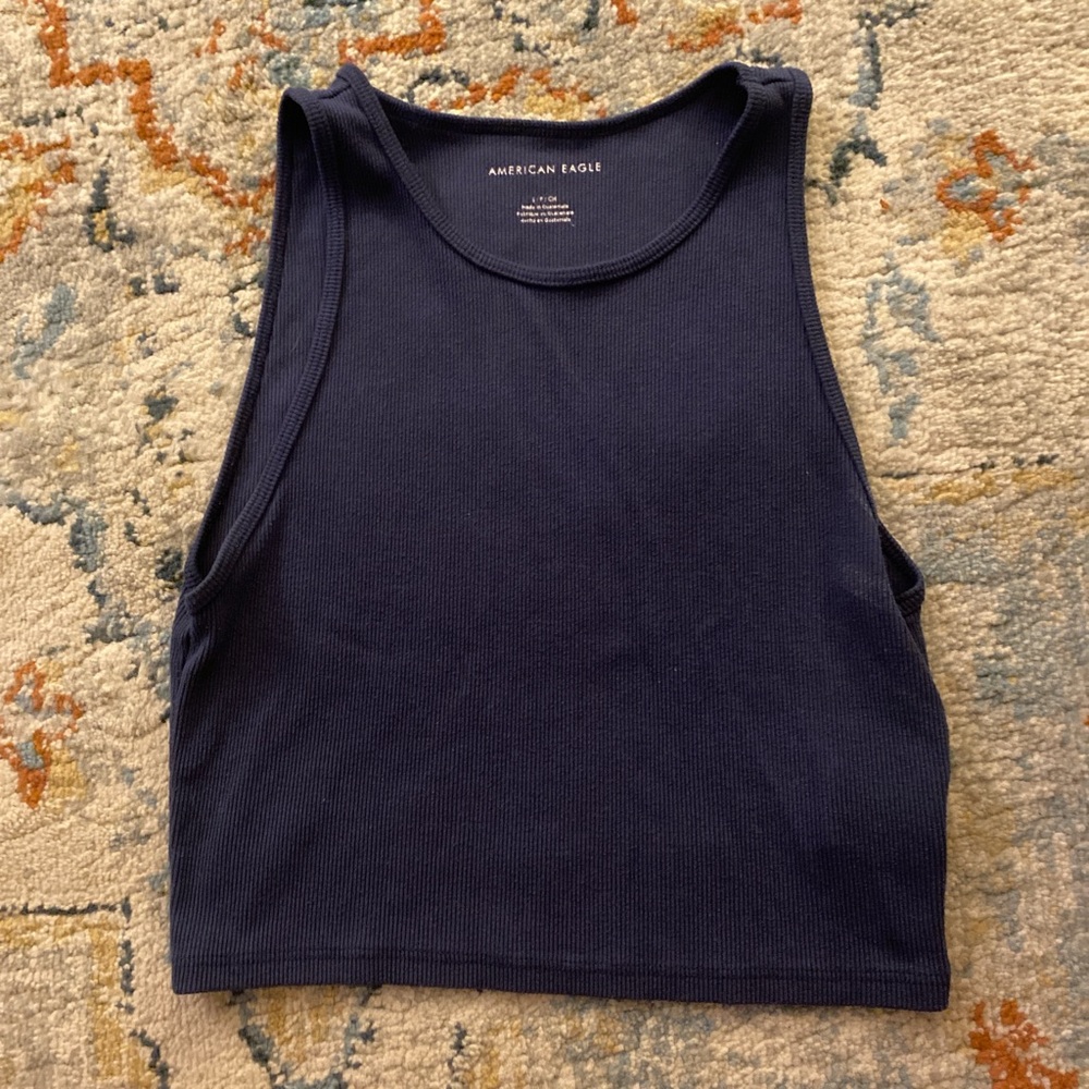 American Eagle Outfitters Dark Blue Women's Tank Top